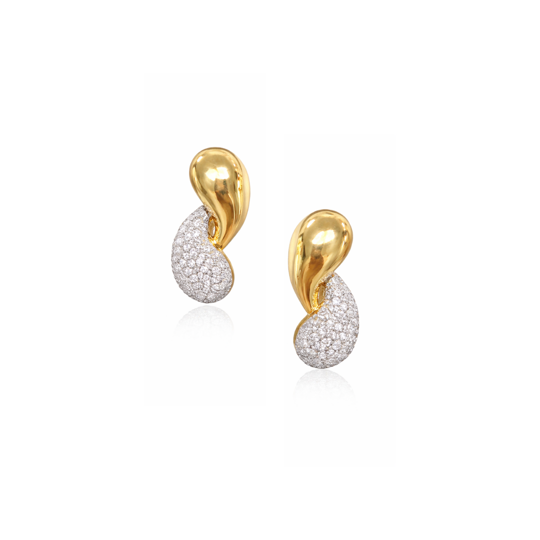 Pave Raindrop Earring