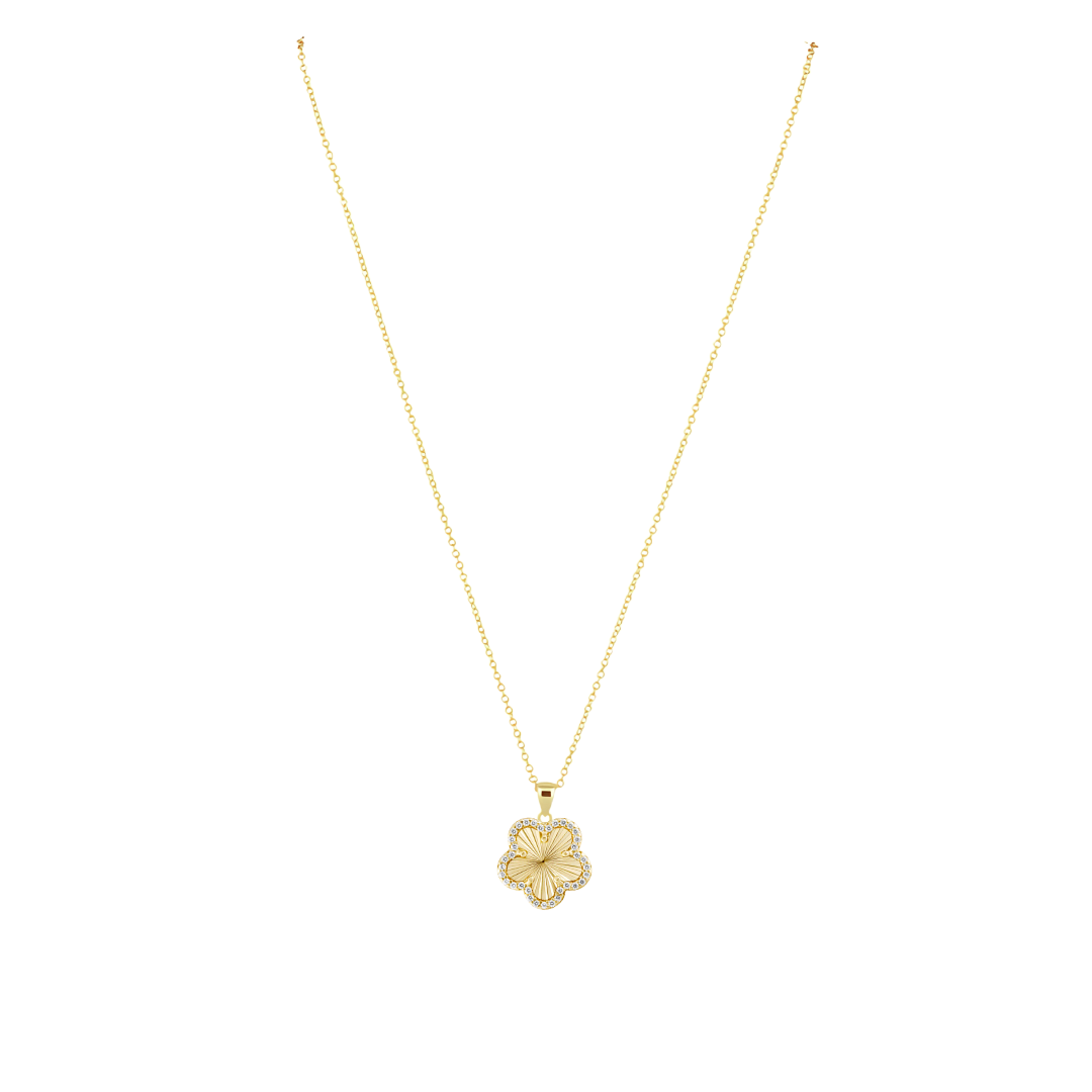 Adeline Pave Outline Pendant Necklace