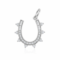 Pave Horseshoe Charm