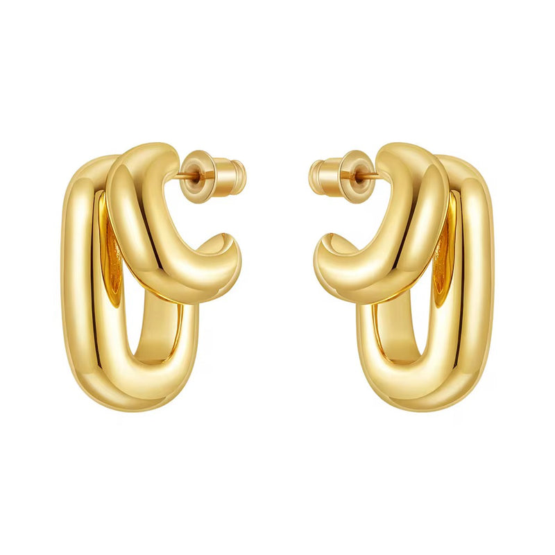 Hugo Double Hoop Earring