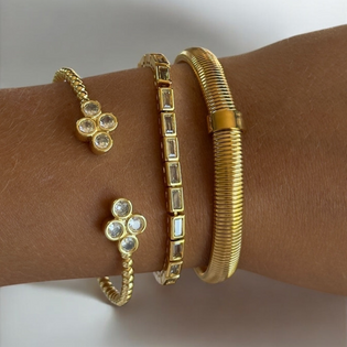 Sahira Axel Nail Bracelet in silver main image 1