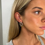 Harper Two Tone Pave Earring