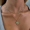 Alice Emerald Mushroom Pendant Necklace