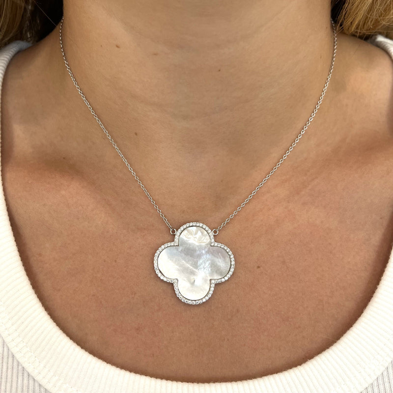 Teardrop Mother of Pearl Necklace Details - Aloha Hula Supply