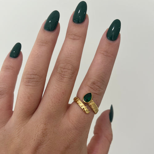 Delaney Emerald Ring