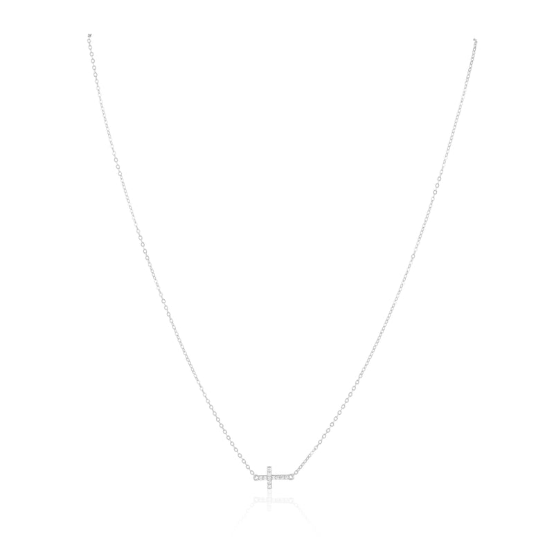 Janet Side Cross Necklace