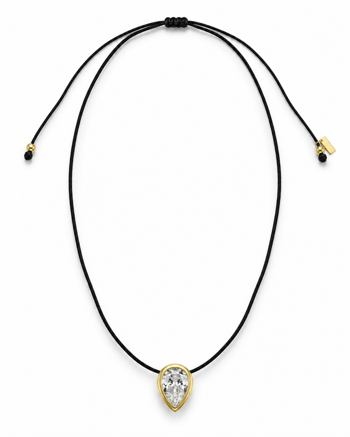 Viera Teardrop Cord Necklace