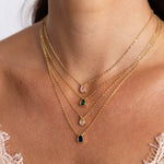 Ines Raindrop Necklace Emerald