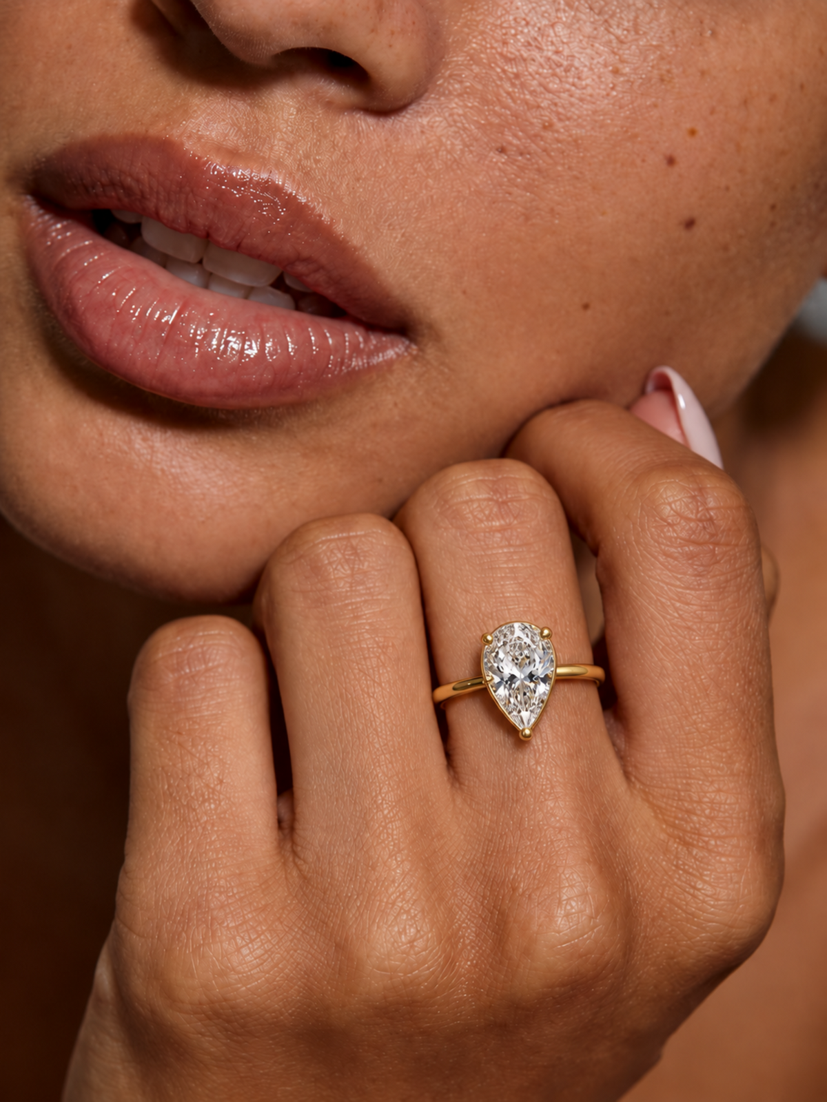 Pear Cut Bezel Ring
