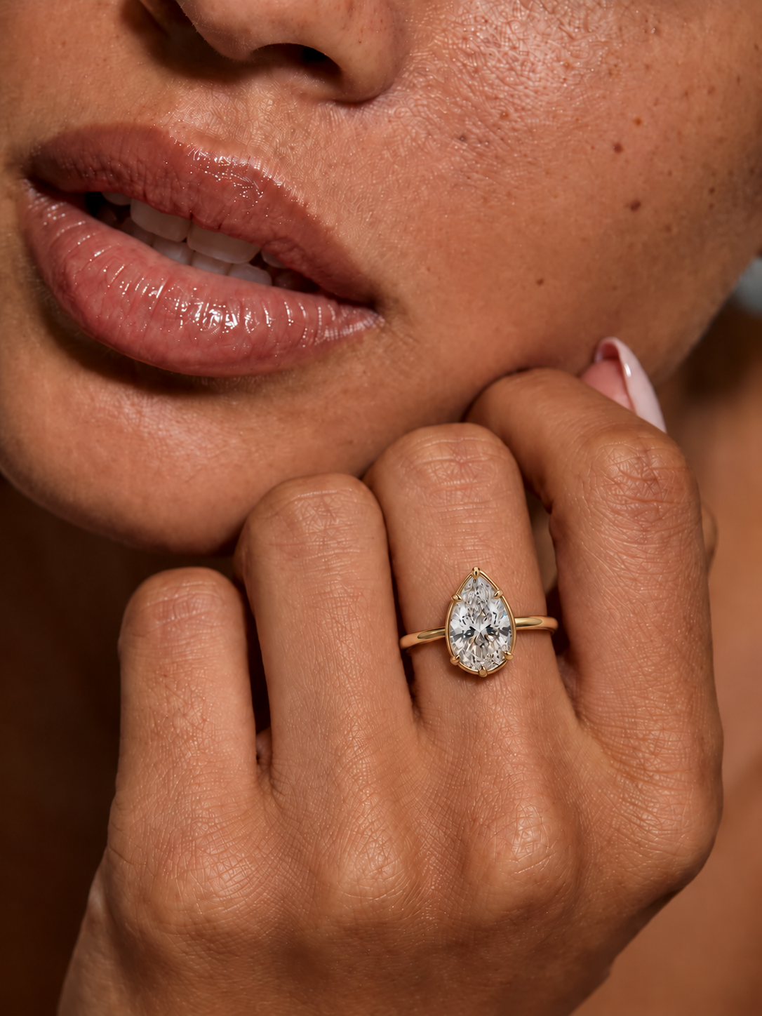 Pear Cut Bezel Ring