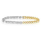 Spencer Two-Tone Bezel Tennis Bracelet