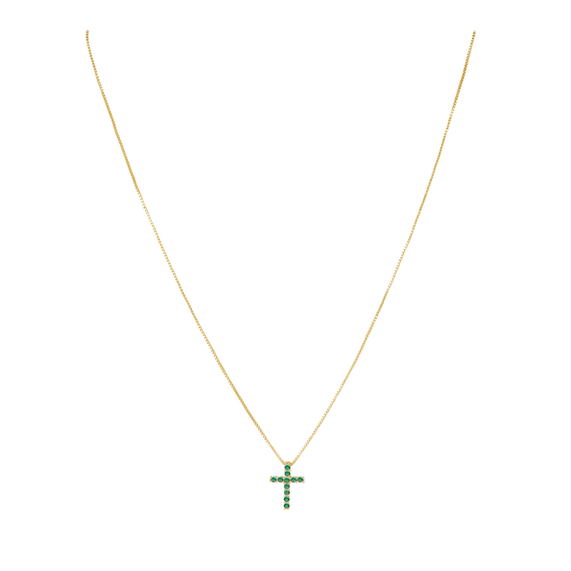 Raya CZ Cross Emerald