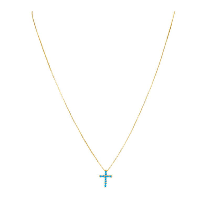 Raya CZ Cross Turquoise