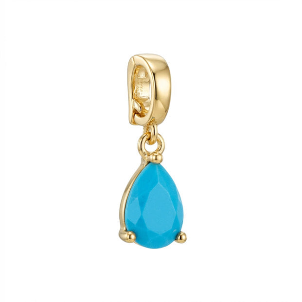 Pear Cut Charm Turquoise