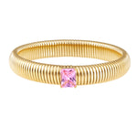 Serenity Pink CZ Gold Bracelet