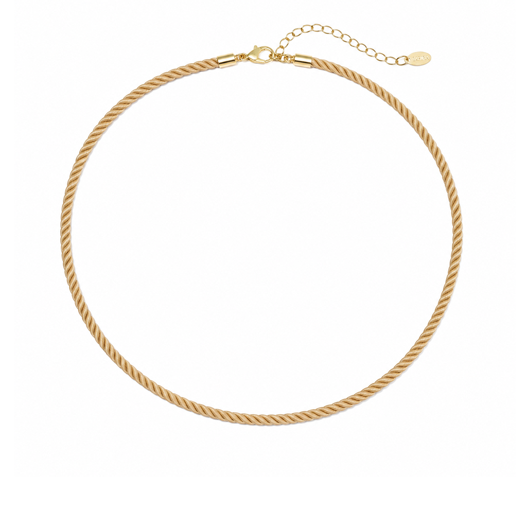 Tan Rope Cord Necklace