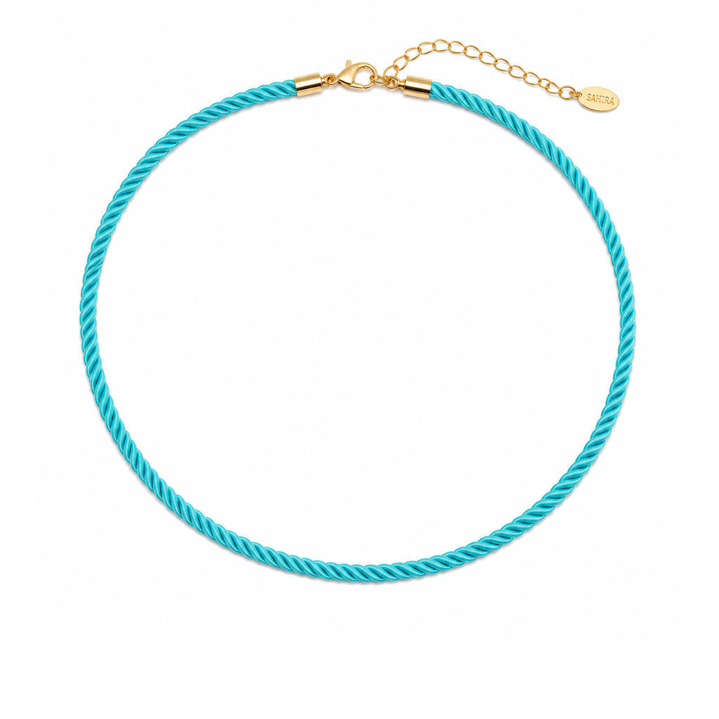 Turquoise Rope Cord Necklace
