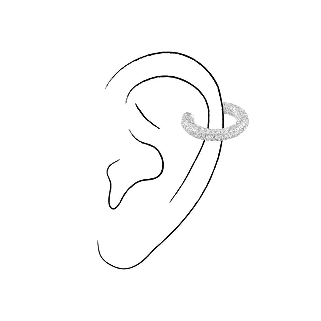 Tinsley ear cuff silver sterling silver hypoallergenic water and tarnish resistant
