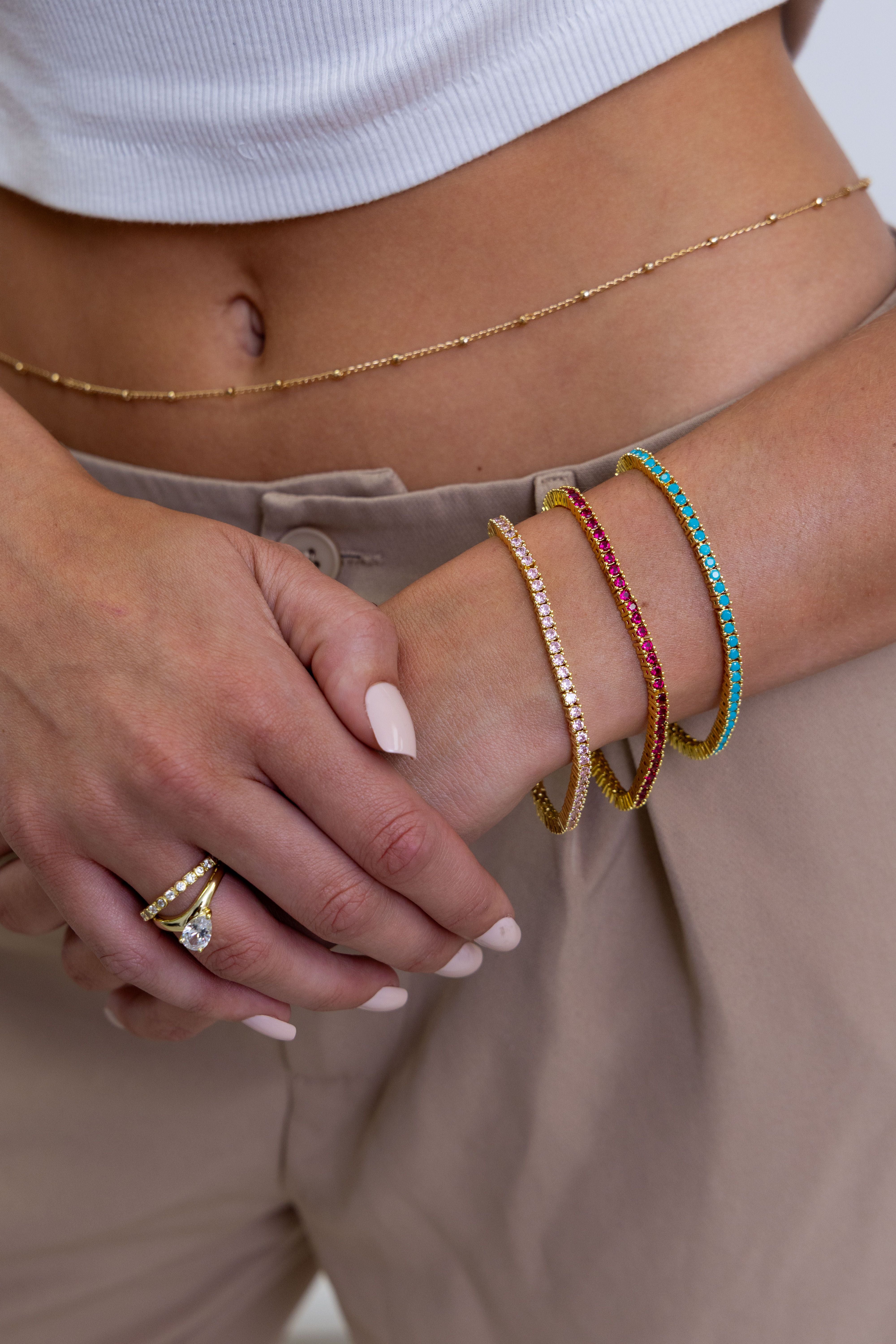 Karla Tennis Bracelet - Ruby