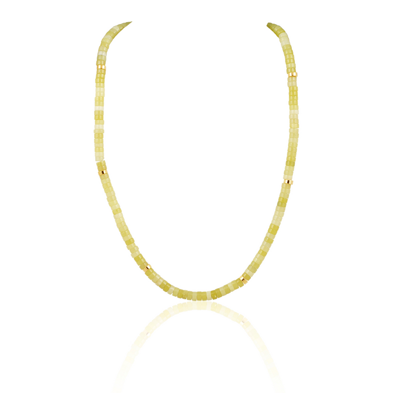 Isla Beaded Necklace Lime