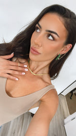 Alessia Emerald CZ Drop Earring Earrings Sahira Jewelry Design 