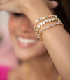 Bezel Tennis Bracelet- Pink Bracelet Sahira Jewelry Design 