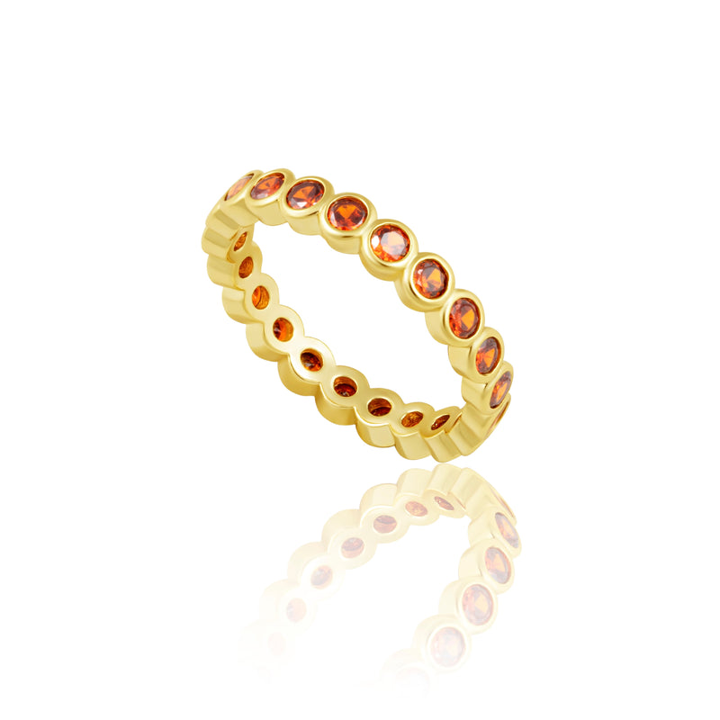 Celeste Eternity Ring - Orange Ring Sahira Jewelry Design 