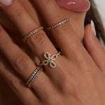 Chantel CZ Flower Ring Ring Sahira Jewelry Design 