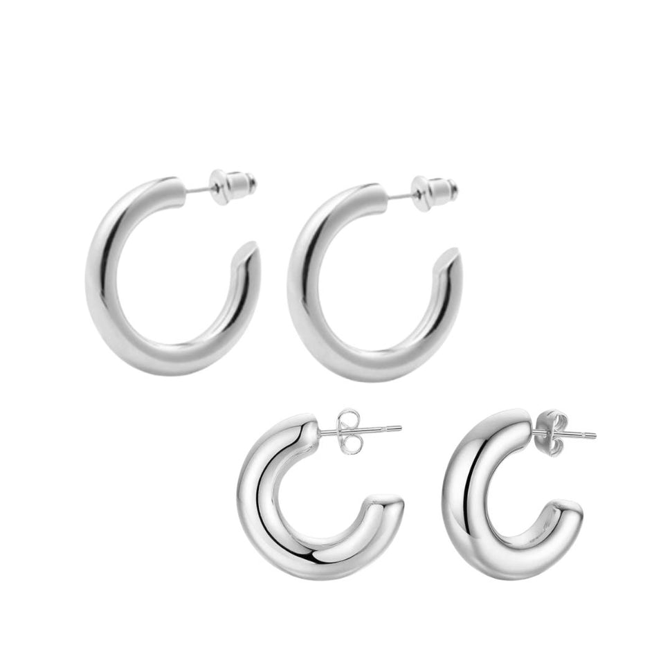 Classic Hoop Set Earrings Sahira Jewelry Design 