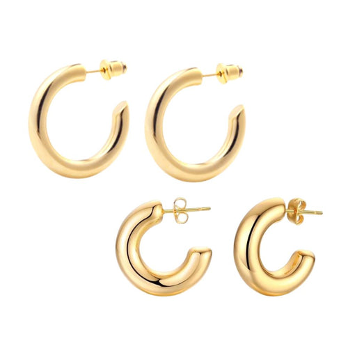 Classic Hoop Set Earrings Sahira Jewelry Design 
