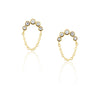 Crescent Chain CZ Studs Earring Sahira Jewelry Design 
