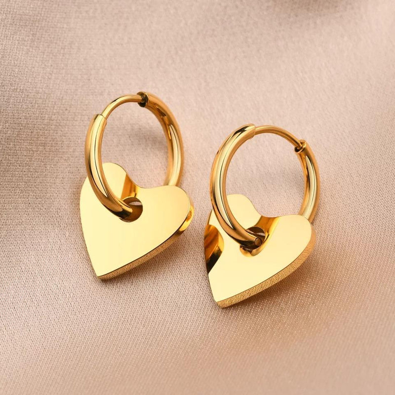Round Gold Designer Hoops Earring