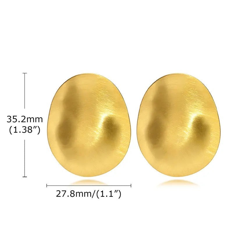 Elegant gold hoop earrings Vanessa 27mm hypoallergenic water and tarnish resistant jewelry