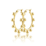 Studded Small Hoops