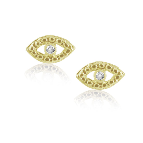 Evil Eye Studs Earring Sahira Jewelry Design 