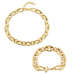 Frankie Oval Link Set Necklace Sahira Jewelry Design 