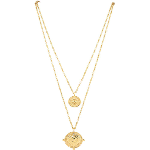 Double Coin Necklace With Extender