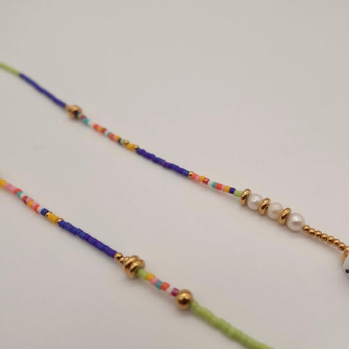 Happy Color Block Necklace Sahira Jewelry Design 