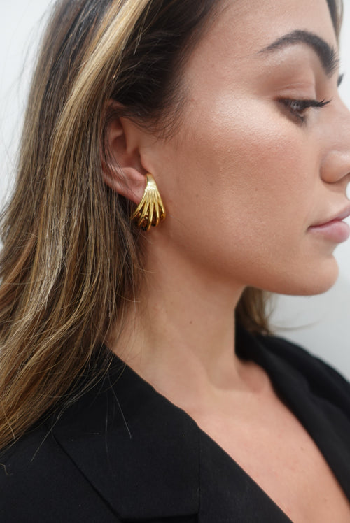 Tyra Gold Statement Earring