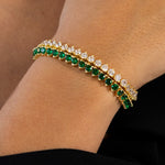Melinda Tennis Bracelet- Emerald