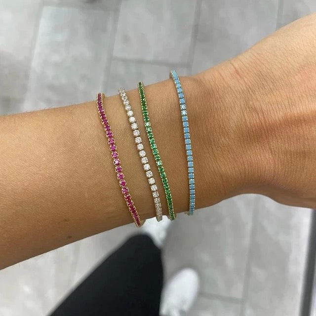 Chloe Tennis Bracelet Emerald