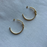 Twist Knot Gold Hoops