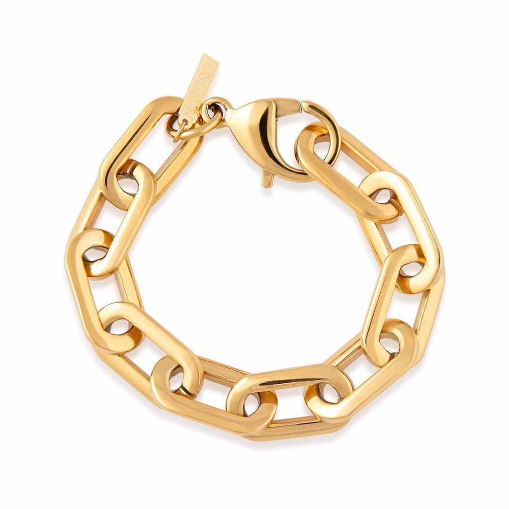 White Gold Patches CZ Round Link Chain Bracelet Bracelet for Women
