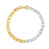 Jenna Link Chain Necklace- Two Tone Necklaces Sahira Jewelry Design 