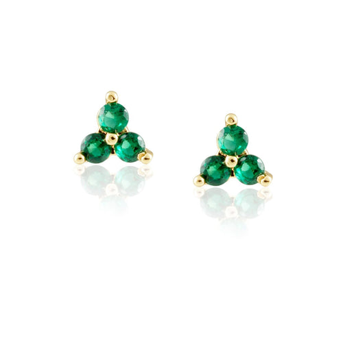Kira Emerald Studs Sahira Jewelry Design 