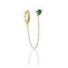 Lilou Emerald Chain Drop Earrings Earrings Sahira Jewelry Design 