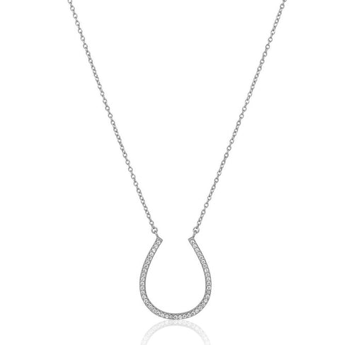 Lucky Horse Shoe Necklace Necklaces Sahira Jewelry Design Silver 