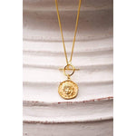 Medusa Coin Toggle Necklace