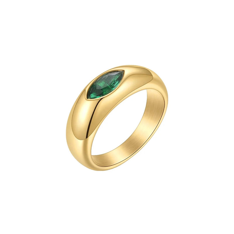 Mila Emerald Ring Rings Sahira Jewelry Design 
