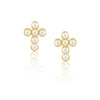 Mini Pearl Cross Studs Earrings Sahira Jewelry Design 